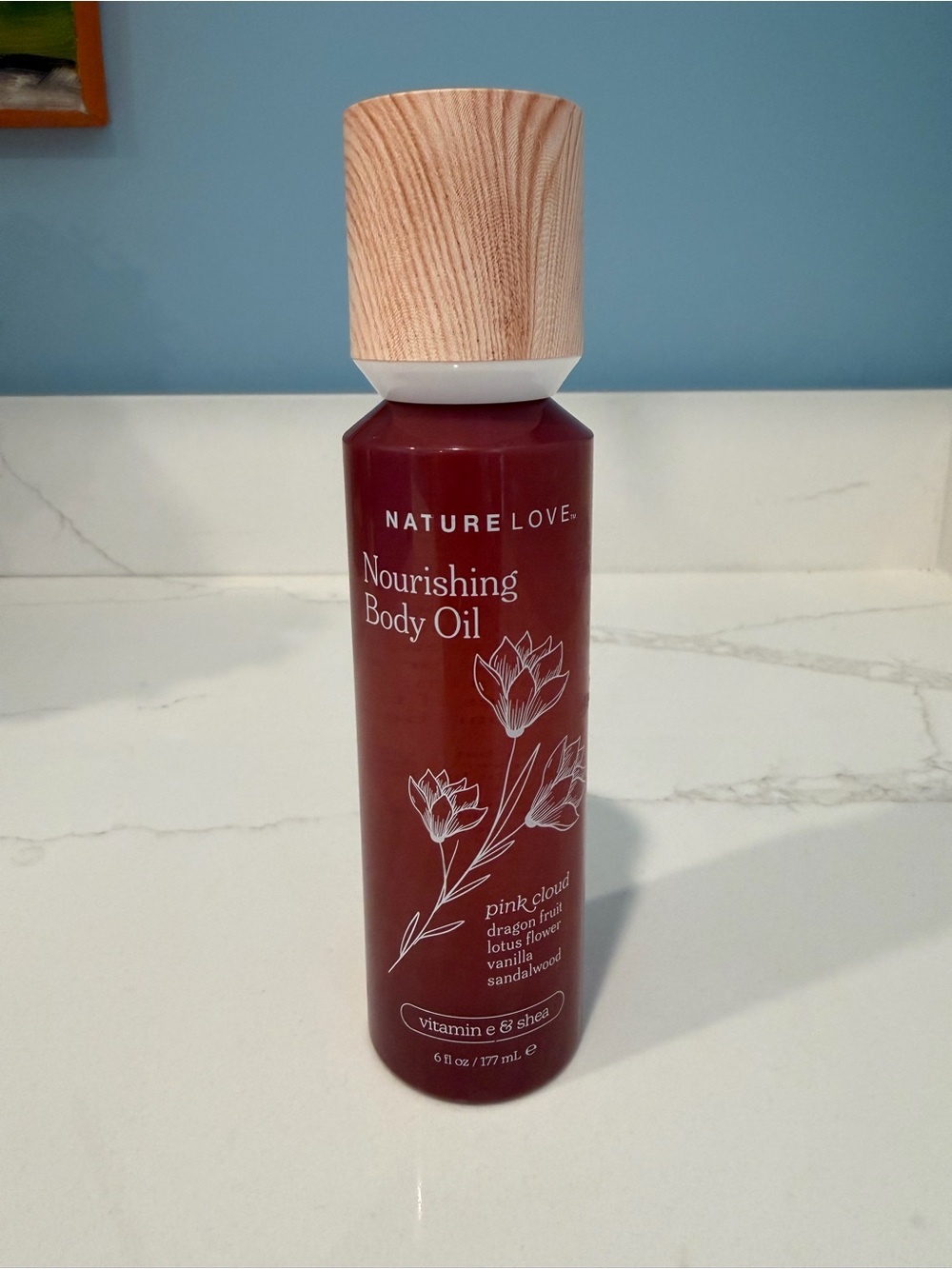 Nature Love Nourishing Luxury Body Oil PINK CLOUD Vitamin E &Shea 6 Fl OZ